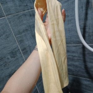 Áo dài lụa tơ tằm bôi nhiên